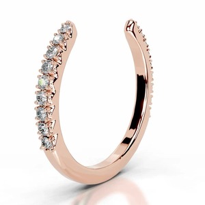 Bague de mariage Shapelle en diamant de laboratoire rond certifié IGI - Product Image 2
