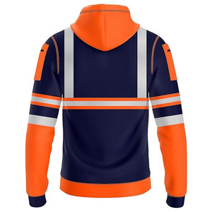 Long Sleeve And Single Tape Waist Safety Work High Visibility Hooded <b>Top</b> Safety Clothing Hi Vis Hoodies - Product Image 4