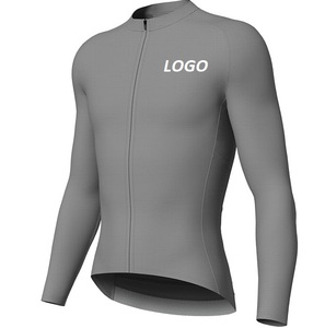 Maillot de Ciclismo Liso con Cremallera Completa y Manga Larga para Primavera y Otoño con Protección Solar para Bicicleta de Carretera y MTB, Logotipo Personalizable - Product Image 5
