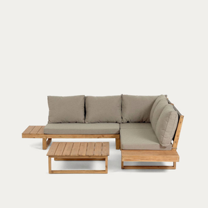 Canapé modulaire d'extérieur design en teck, mobilier de jardin pour espaces hôteliers et de loisirs de luxe - Product Image 2