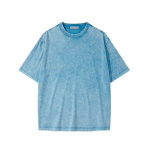 High Quality Street Wear <b>Drop</b> Shoulder Blank Vintage Heavyweight Oversized <b>Acid</b> Wash T-Shirt For Men Wholesale Price With OEM - Product Image 1