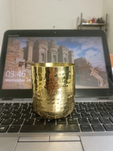 ขวดเทียนเปล่าทองเหลืองชุบทองขนาด 12 ออนซ์ ทนความร้อน ตกแต่งบ้านและทำเทียนได้ พร้อมโลโก้สั่งทำ - Product Image 6