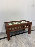 Table basse en bois massif de luxe moderne, hauteur personnalisable, design artisanal, livraison rapide, salon, chambre, salle à manger