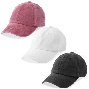 หมวกแก๊ปผ้าฝ้ายยูนิเซ็กซ์แบบวินเทจ ปรับขนาดได้  ขายส่ง 3 ชิ้น - Product Image 1