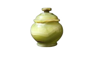 Pot à bonbons en marbre onyx avec couvercle, récipient de rangement en cristal naturel pour bonbons, sucre et décoration intérieure - Product Image 4