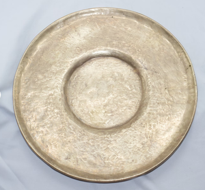 Best Seller Golden Color Aluminium Casted Round Charger <b>Plate</b> With Etching Copper Color New Style Dish and Tray for Serving - Product Image 1