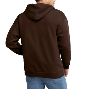 Sweat à capuche zippé pour homme, couleur unie, coupe classique, en molleton de coton, décontracté, avec poches, confortable pour l'hiver - Product Image 6