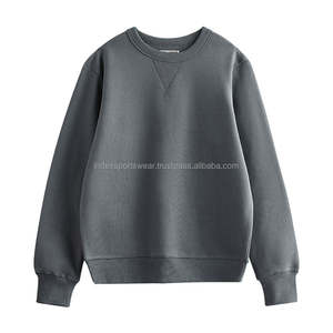 เสื้อสเวตเชิ้ตคอกลมสีเบอร์กันดีสำหรับผู้หญิง แขนยาว ผ้าถักเนื้อฝ้าย สีพื้น ใส่สบาย ระบายอากาศได้ดี ทรงปกติ เหมาะสำหรับใส่ในฤดูใบไม้ร่วง - Product Image 4