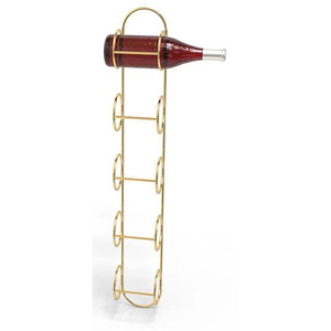Porte-bouteilles mural en métal cylindrique moderne et pliable pour le rangement des bouteilles de vin et des verres, idéal pour les bars et les fêtes, accès facile - Product Image 6