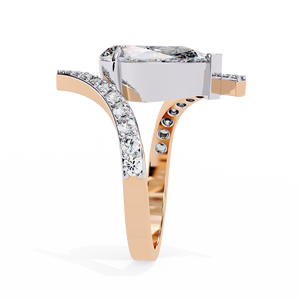 Anillo de Compromiso Clásico con Diamante Cultivado en Laboratorio de 3 Quilates, Corte Pera, Oro de 10k, 14k, 18k, Certificado IGI, Diamante VS DEF para Aniversario o Boda - Product Image 2