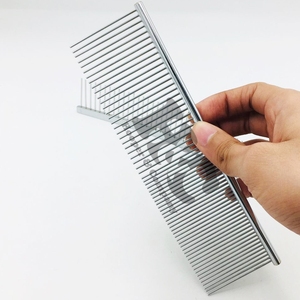 Peigne à poils pour animaux courbé, brosse de toilettage et couteau de démêlage en acier inoxydable, ensemble durable - Product Image 5