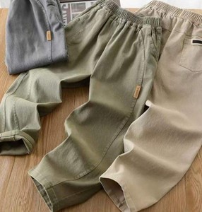 Pantalones de Algodón para Niños, Estilo Casual Retro, de Secado Rápido, Corte Recto y Holgado, Color Sólido, para Primavera y Otoño - Product Image 2