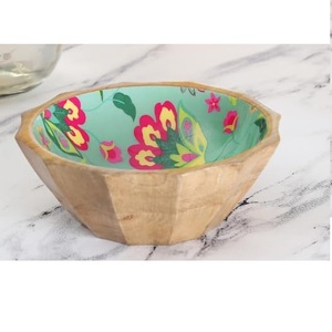 ชามซุปไม้เคลือบแบบคลาสสิกเป็นมิตรกับสิ่งแวดล้อม ชามเสิร์ฟผลไม้และสลัด ชามเสิร์ฟผลไม้และของหวานสำหรับโรงแรมและงานจัดเลี้ยง - Product Image 5