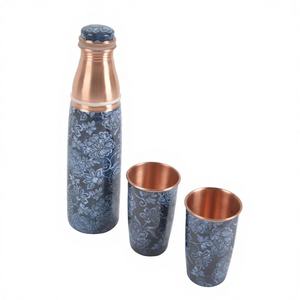 Taza de Viaje de Cobre Personalizada con Impresión Decorativa, Juego de 2 Vasos, Aislamiento de 12-24 Horas, Apta para Lavavajillas y Microondas, Alta Calidad - Product Image 5