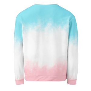 Jack and Jill 1938 Women <b>Tie</b> <b>Dye</b> <b>Sweatshirt</b> Blue White Pink Long Sleeve Crew Neck Casual Graphic Pullover Custom Wholesale - Product Image 4