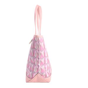 Sac à main en PU personnalisé, imperméable, léger et durable, avec fermeture magnétique, design rayé coloré, sac de shopping pour femmes en toile, idéal pour l'été - Product Image 4