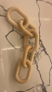 Chaîne en résine à maillons acryliques larges, chaîne en bois, poignée de sac en résine épaisse effet marbre, accroche-sac à main, accessoires pour sac fourre-tout, décoration murale - Product Image 4