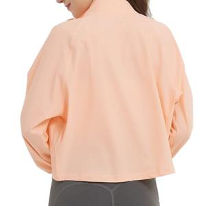 Hauts de sport ajustés pour femmes, manches longues, veste de yoga avec fermeture éclair, vêtements de sport, veste de course et de yoga pour femmes - Product Image 2