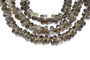 Perles facettées en quartz fumé de qualité supérieure 5*8mm, 8 pouces, taille du trou 0.40mm, Indian Gem Store pour la fabrication de bijoux - Product Image 4