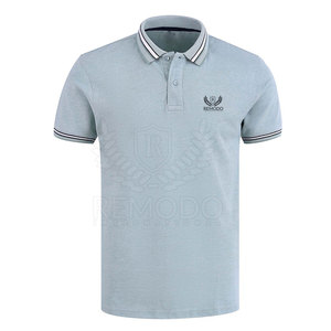 Service OEM, maillot d'entraînement personnalisé, style tendance, 100% coton, respirant, manches courtes, polos à col haut pour hommes - Product Image 1