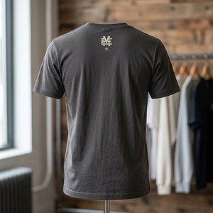 T-shirt décontracté pour homme en coton 100 % pur, style rétro, été, 200 grammes, tricoté, uni, teint, respirant, séchage rapide, vente en gros - Product Image 6