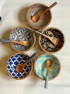 Direct From Manufacturer 4-Piece Eco-Friendly Vintage Handcrafted Wooden Salad/Serving Bowl and <b>Platter</b> Set Very Cheap Price! - Product Image 5