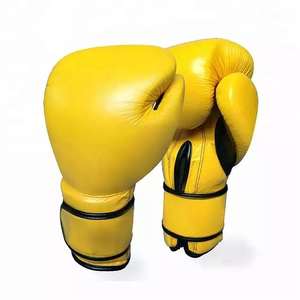 Gants de boxe en cuir véritable avec sangle de poignet à boucle, logo personnalisé, doublure en tissu parachute coréen, entraînement professionnel, moule 12 mm - Product Image 3