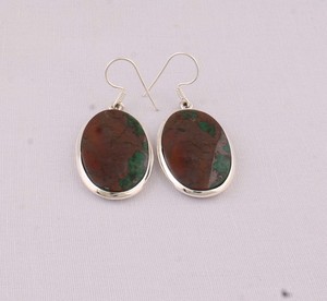 Wholesale Natural Jasper 925 <b>Sterling</b> <b>Silver</b> <b>Dangle</b> <b>Earrings</b> Earthy Pattern Gemstone Drop <b>Earrings</b> High Quality Jewelry - Product Image 2