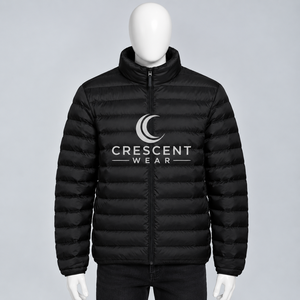 Chaqueta Acolchada Negra para Hombre, Cuello Alto, Cortavientos, Abrigo de Invierno, Estilo Casual, Relleno de Poliéster, Largo Regular - Product Image 2