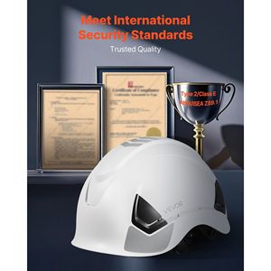 Casco di Sicurezza per Edilizia Approvato ANSI/ISEA Z89.1, in ABS con Sospensione a 6 Punti Regolabile e Ventilato - Product Image 2