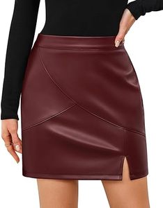 Minifalda de Piel Sintética para Mujer, Moderna, de Cintura Alta, Ajustada, con Marca Personalizada, Fabricante de Ropa OEM ODM - Product Image 1