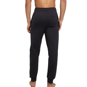 Men's Black Cotton Sweatpants <b>Elastic</b> <b>Waist</b> Drawstring Casual Jogger Pants Side Pockets Breathable Midweight Autumn Wear - Product Image 3