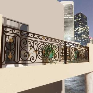 Barandillas Elegantes de Hierro Forjado para Escaleras y Balcones, Barandilla Metálica Decorativa para Hogares Modernos y Clásicos - Product Image 1