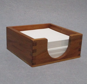 Handmade Creative New arrival Desktop Wooden <b>Sticky</b> <b>Notes</b> Holder Handmade Crafts Square Shape At Low Price - Product Image 3