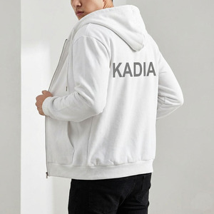 Sudadera con capucha de algodón 100% para hombre, estilo informal, manga larga, holgada, con patrón liso y anti-bolitas, ideal para otoño/primavera. - Product Image 4