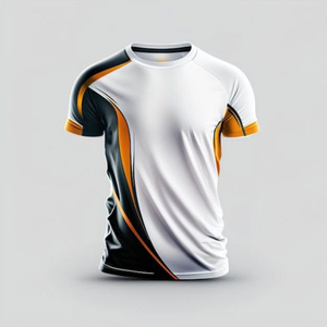 Camiseta de Fútbol para Hombre, Cuello Redondo, Manga Corta, Estampado Sublimado, Degradado Rojo y Negro Cantidad al por mayor disponible y personalizable - Product Image 5