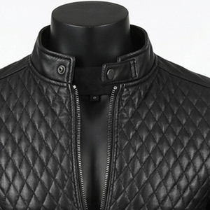Nouvelle conception de veste en cuir pour homme, couleur personnalisée, streetwear, veste en cuir pour homme avec fermeture éclair intégrale et manteaux - Product Image 2