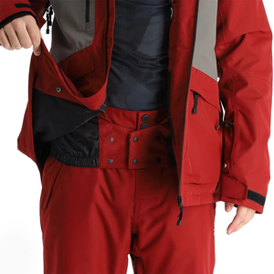 Men's Red Hooded Ski <b>Jacket</b> Waterproof Gore-Tex Synthetic Insulation Outdoor Winter Wear - Product Image 5