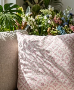 Premium Quality Hand-Printed Botanical Design Decorative <b>Cushion</b> <b>Cover</b> - Product Image 1
