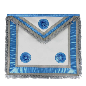 Delantal Masónico Personalizado 2023 con Logotipo, Delantal de Maestro Masón de Buena Calidad con Insignia Bordada y Lentejuelas Cosidas - Disponible para la Venta - Product Image 1