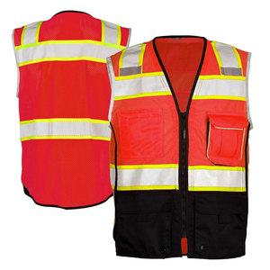 Construction <b>Worker</b> Safety Clothing Road Vest High Visibility Reflective Tape Breathable Working Vest <b>Jackets</b> for Security - Product Image 1