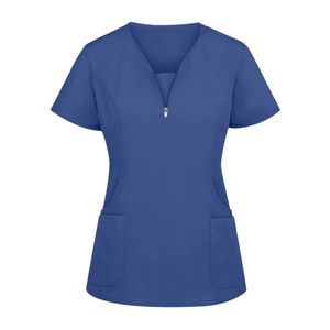 Tenue d'hôpital, Blouse médicale, Ensemble d'uniformes d'infirmière en polyester extensible pour femmes, Chemise à lacets et pantalon - Product Image 5