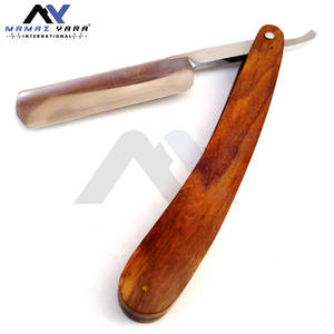 Navaja de afeitar clásica con mango de madera para hombre, herramienta tradicional para afeitado en húmedo, proveedor al por mayor de navajas de barbero - Product Image 2