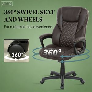Sedia da Ufficio Girevole Marrone per Computer - Product Image 2
