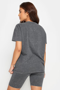 T-shirts pour femmes de qualité supérieure, gris, effet délavé, manches courtes, col rond, séchage rapide, confortables, vêtements décontractés pour femmes - Product Image 3