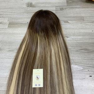 Perruques en cheveux humains vietnamiens de qualité supérieure, petits nœuds sur les mèches, lisses, fermeture en dentelle suisse 5x5 HD, perruques de l'usine - Product Image 4