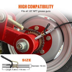 2 Pezzi Attacco per Ingrassatore ad Alta Pressione 10000 PSI con Rilascio Rapido, Punta di Bloccaggio a 6 Griffe, Raccordi per Tubo/Ingrassatore, Realizzato in Acciaio - Product Image 2