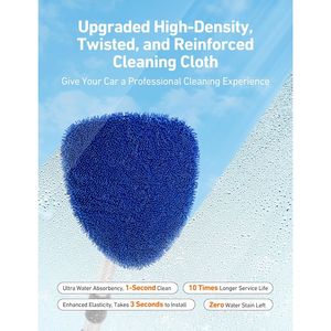 Kit de Herramientas para Limpieza de Autos con Mango Extensible y 4 Almohadillas de Microfibra Reutilizables de Alta Densidad para Detallado Interior - Product Image 6