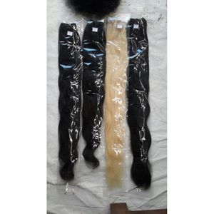 Perruques en cheveux humains vierges indiens Remy avec fermeture en soie et longueur réglable - Product Image 3