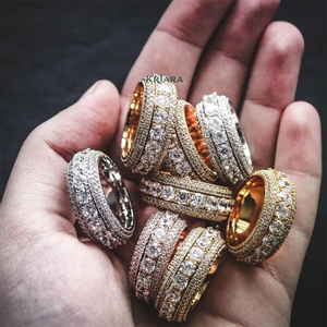 Anillos de Diamantes de Laboratorio de Oro Sólido de 18K y Plata 925 para Mujer, con Rubí Corte Brillante Redondo, Color D, Joyería de Boda de Lujo - Product Image 2